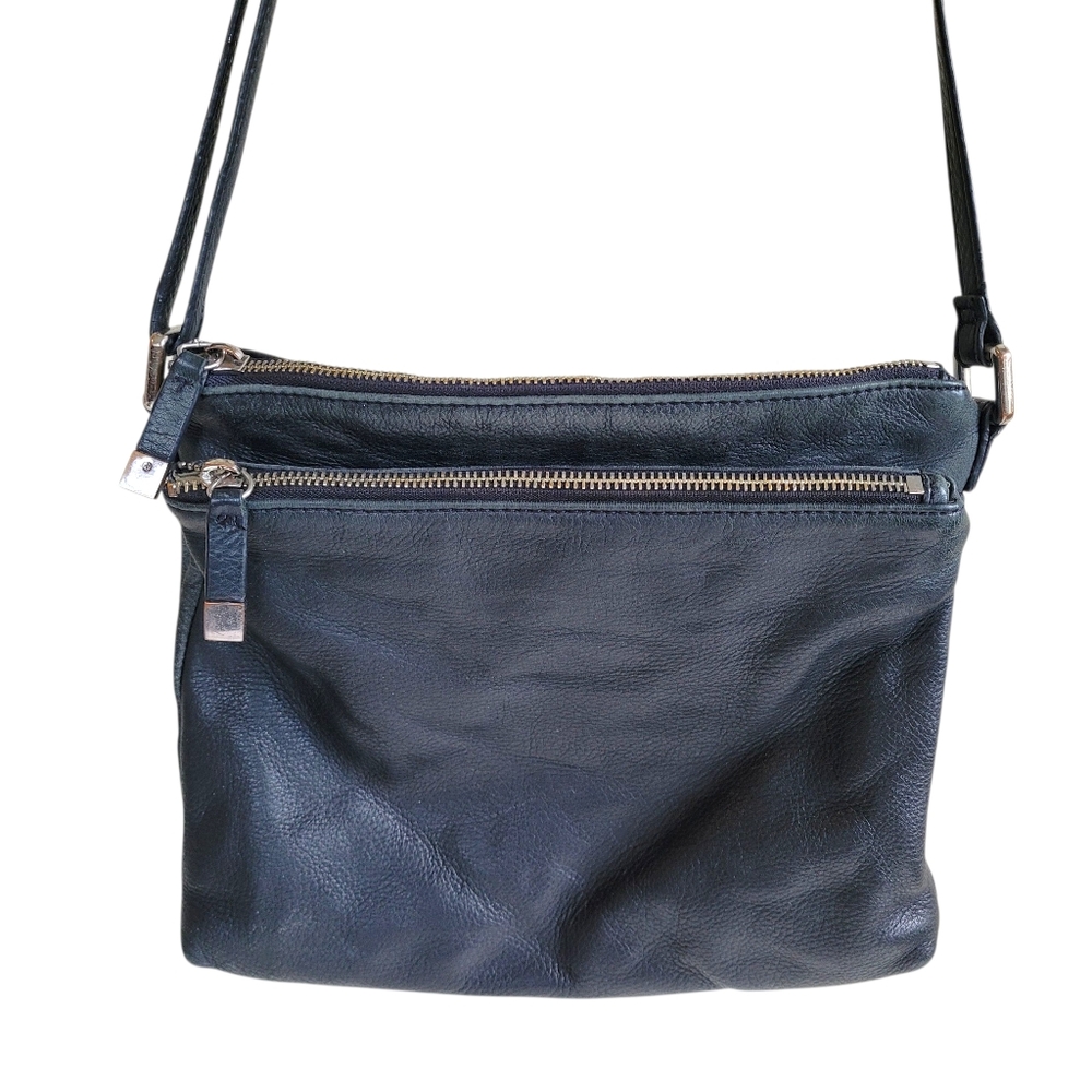 Margot Leather Crossbody Bag Black Medium